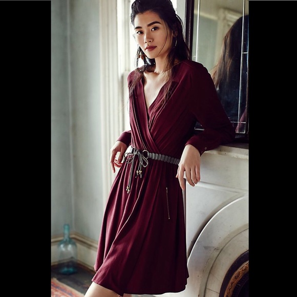 Anthropologie Dresses & Skirts - Anthropologie Maeve Lena Long-Sleeve Wrap Dress